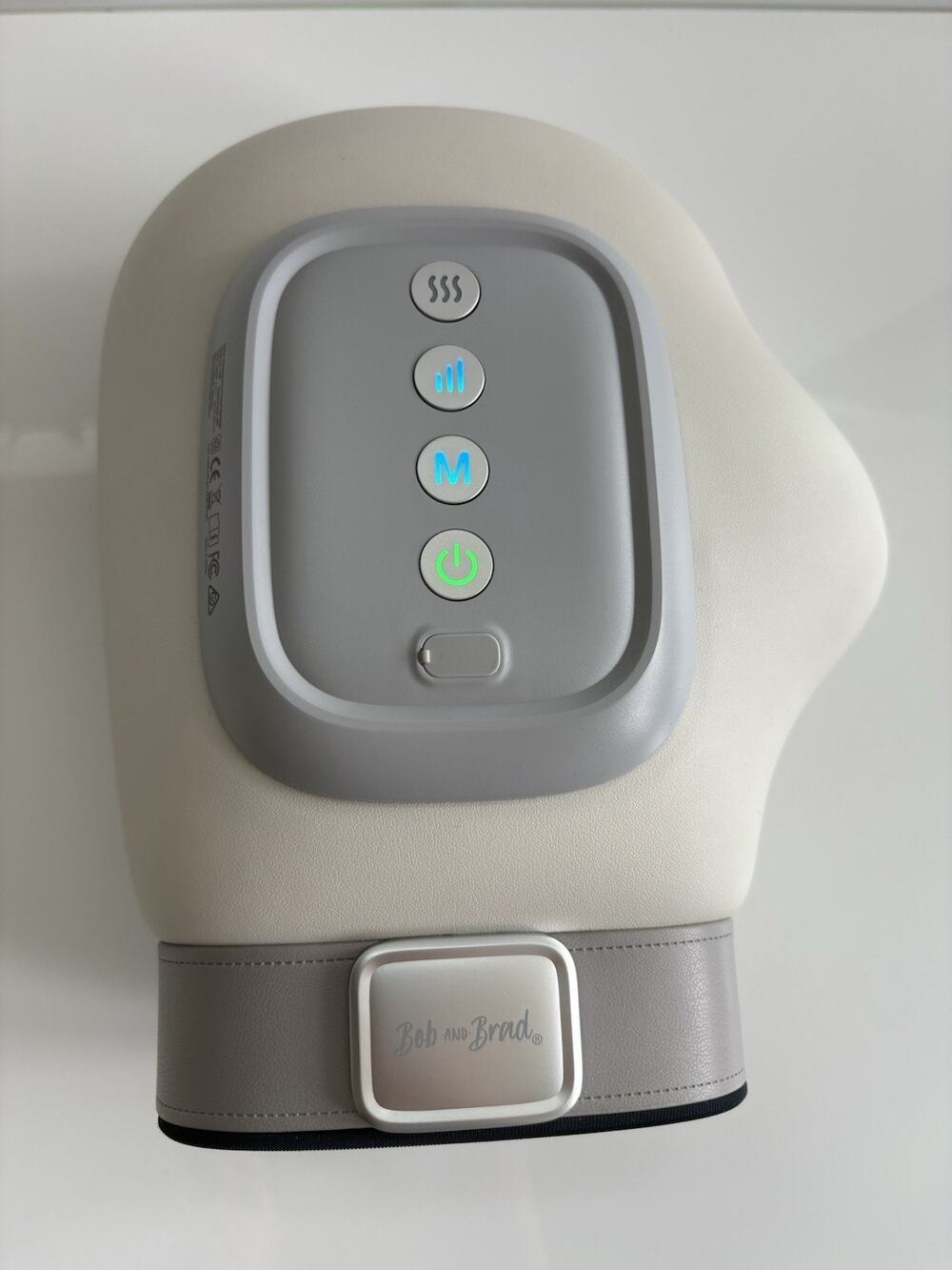 Bob and Brad Heated Rechargeable Hand Massager, White/Gray/Black USB Charge